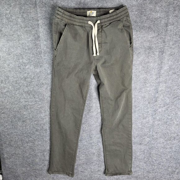 Marine Layer Saturday Pants Mens Small Green Slim Fit Drawstring Chino Casual - Picture 1 of 9